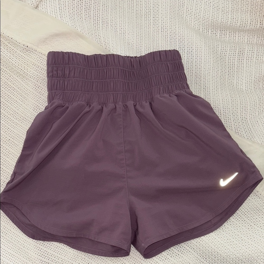 Nike Dri-Fit Purple Athletic Shorts with Elastic Waistband (xs)